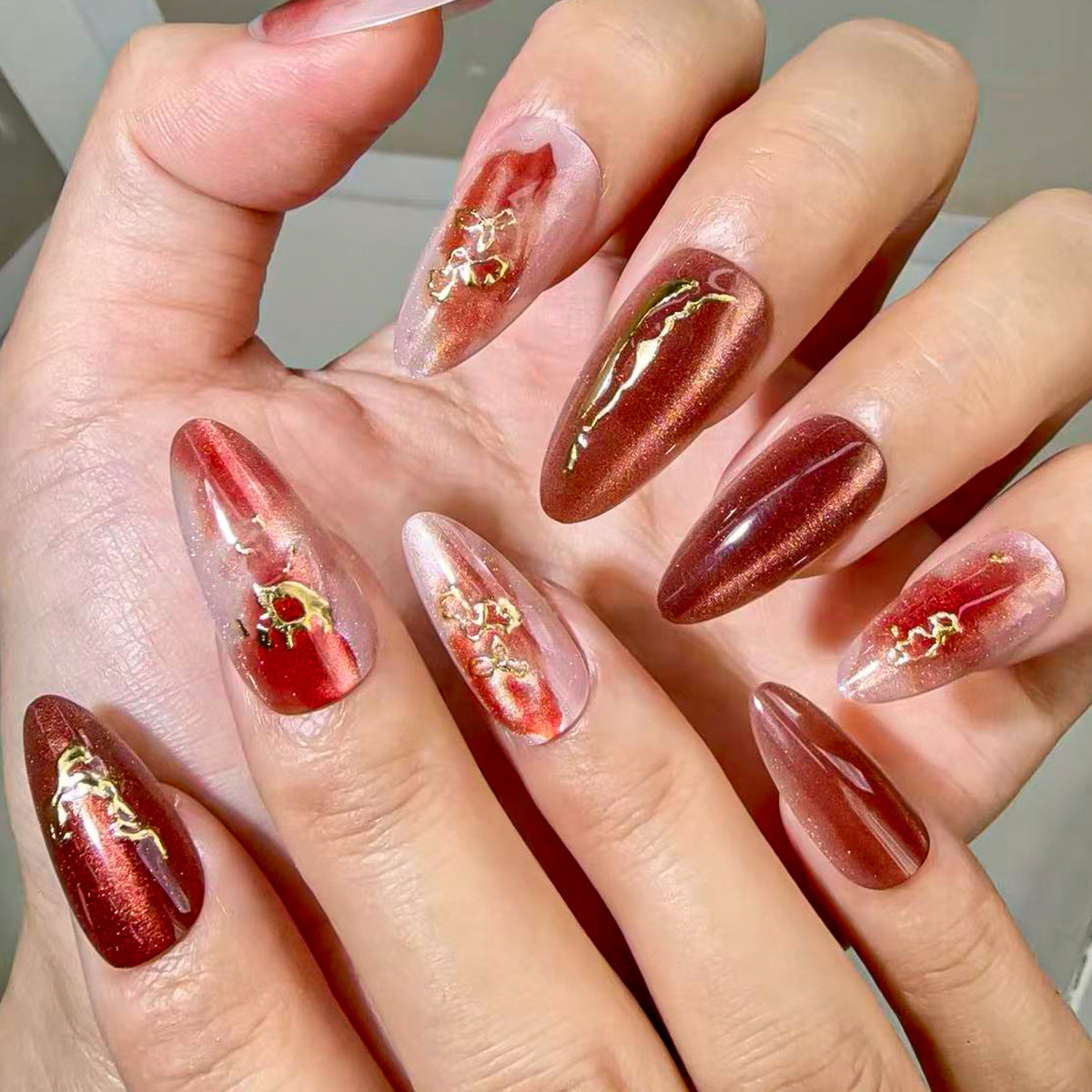 Künstlerische dekorative Press-On-Nagelspitzen Brehn