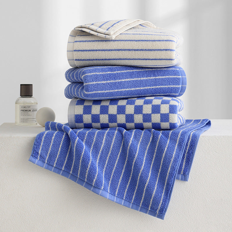 Damen Elegantes Frottee Badetuch mit Streifenmuster Brehn