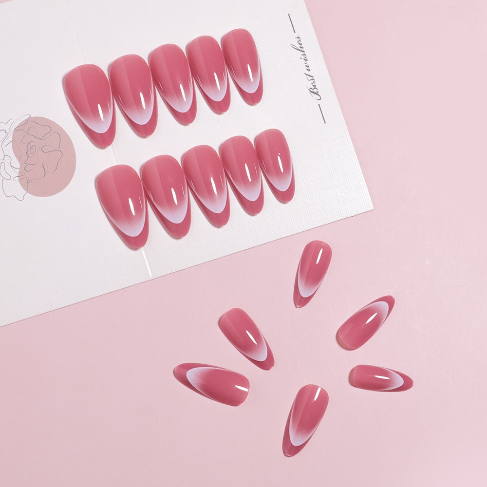 Elegante mandelförmige Press-On-Nagelset Brehn