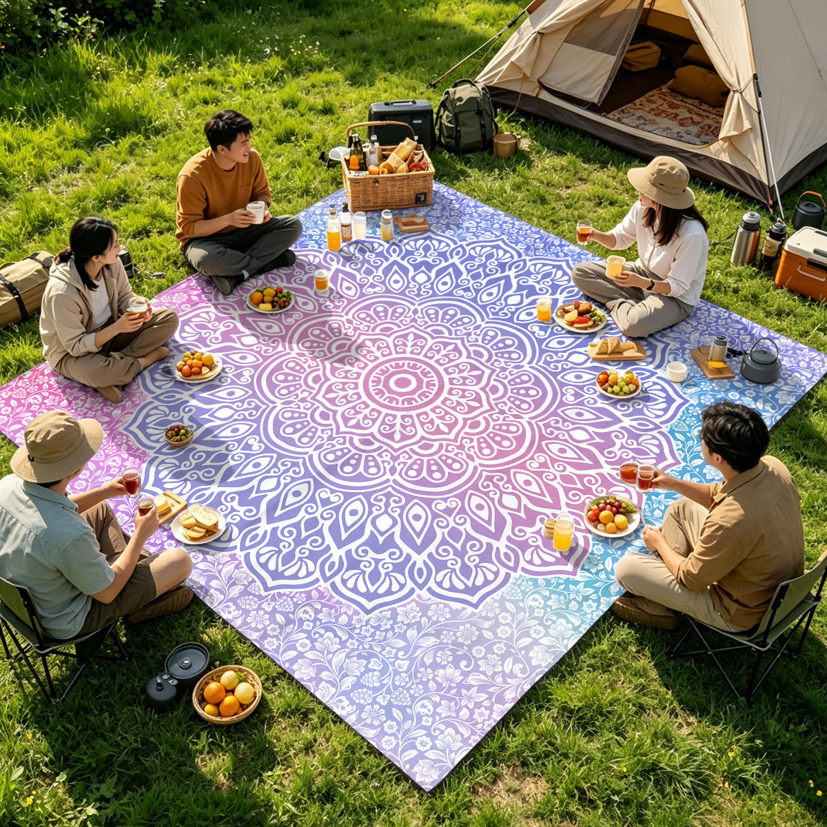 Mandala Design Strandmatte Brehn