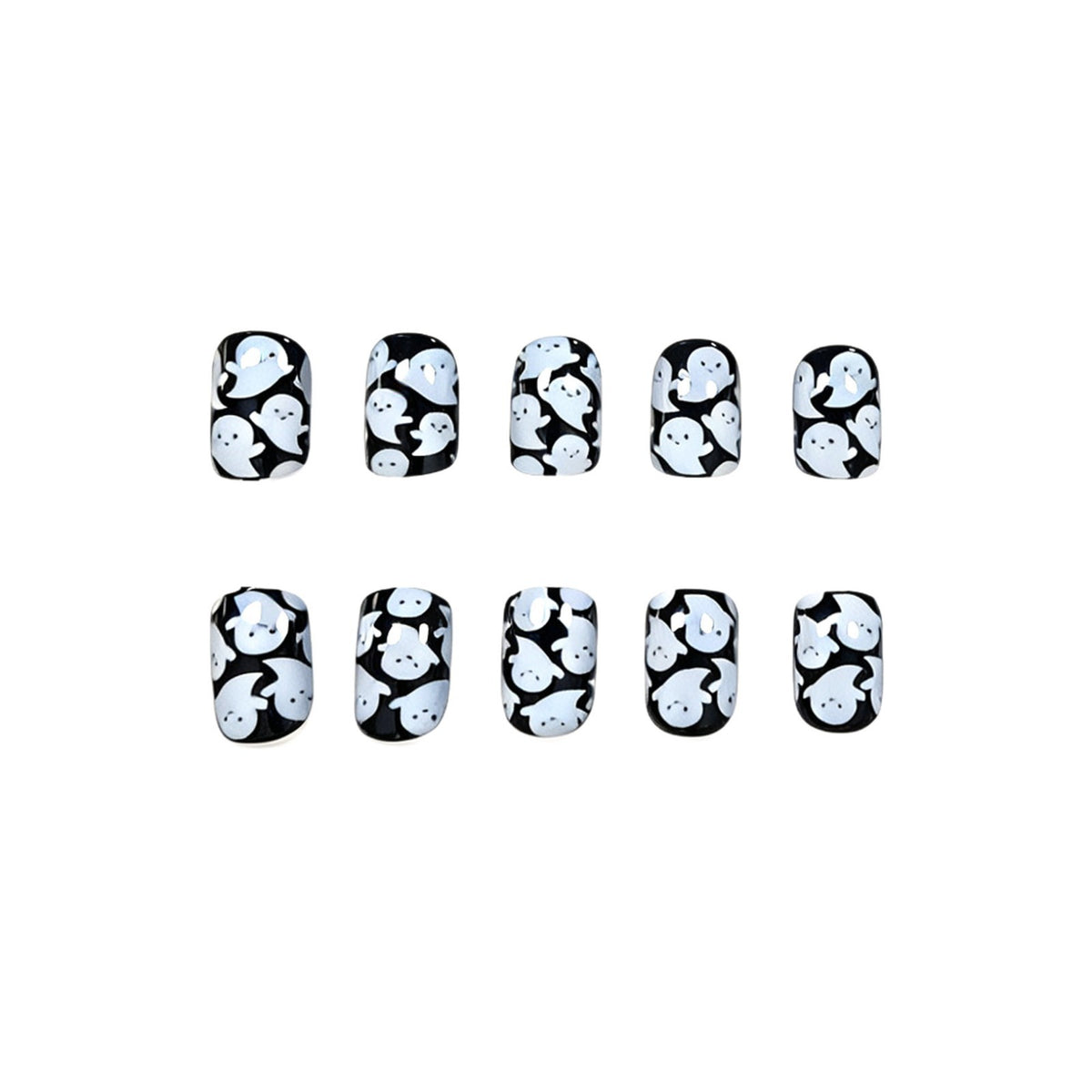 Halloween-Themed Gespensterdesign Nagelkunst Brehn