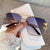 Damen quadratische Sonnenbrille mit luxuriösem Metallrahmen Brehn