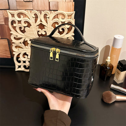 Eleganter Krokodilstruktur Kosmetik Organizer