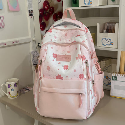Stylische Blumenmuster Studententasche Brehn