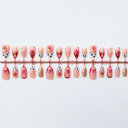 Dekoratives Floral-Nagelkunst-Set