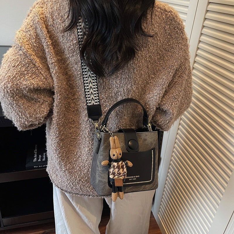 Chic Strukturierte Mini Eimer Tasche Brehn