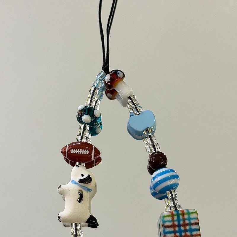 Handgefertigtes Perlencharms-Lanyard Brehn