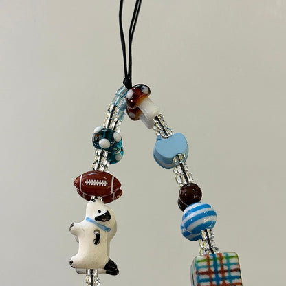 Handgefertigtes Perlencharms-Lanyard Brehn