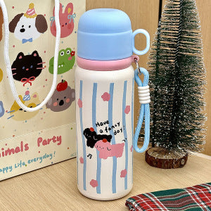 Damen Isolier-Trinkflasche mit sicherem Tragegriff und kreativem Tierdesign Brehn