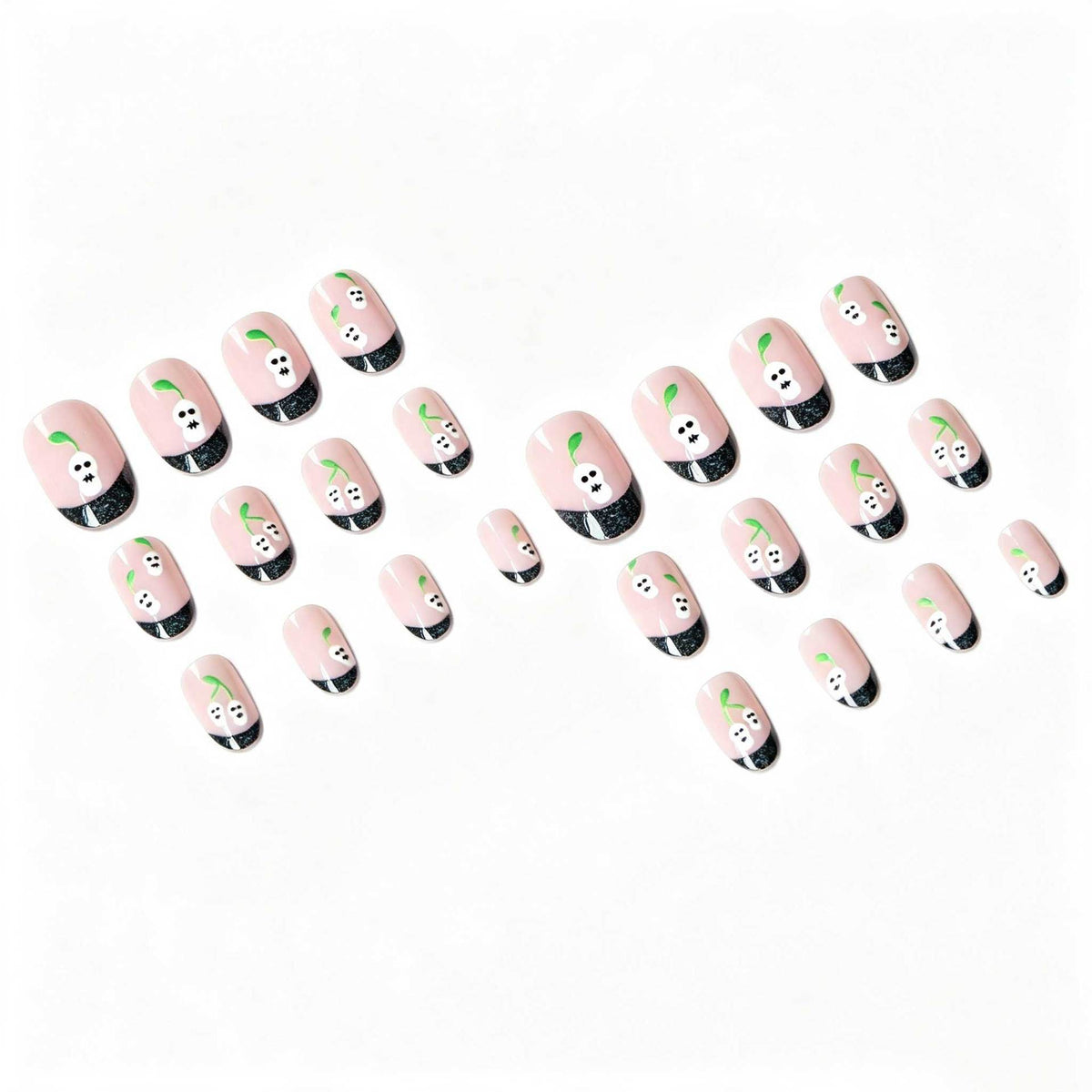 Künstlerisches Schädel-Thema Nagelkunst