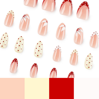 Kunstvolle Nageldesign mit einzigartigen Punkten und Blütenverzierungen Brehn