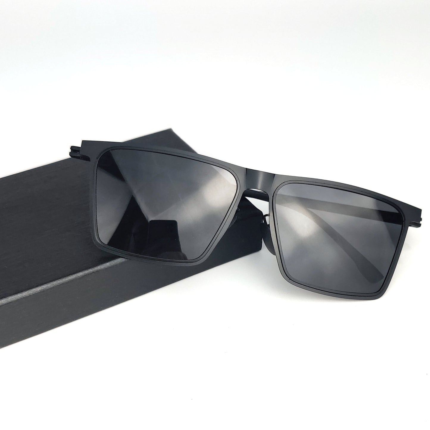 Herren moderne rechteckige Sonnenbrille Brehn