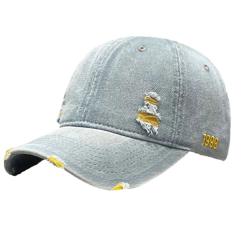 Unisex Geschädigte Denim Baseballcap Brehn