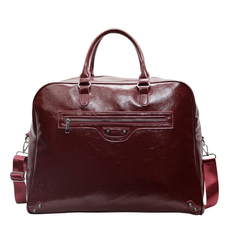 Luxuriöse vintage-inspirierte Leder-Duffle- Tasche Brehn