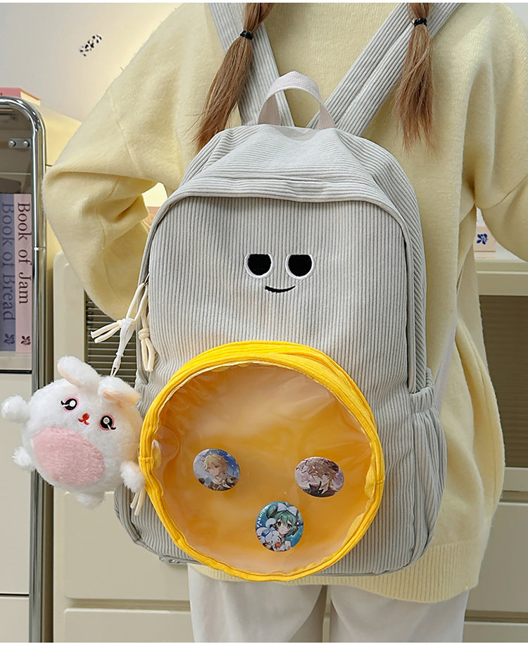 Rucksack mit Transparentem Sichtfenster und Tierischem Anhänger Brehn