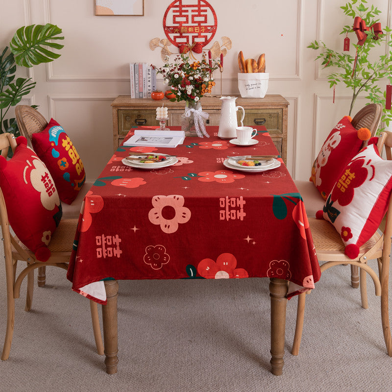Lebendige Floral-Druck Tischdecke
