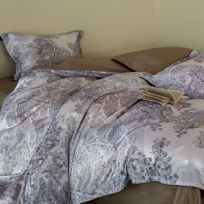 Floral Luxury Cotton Sateen Bettbezug Set