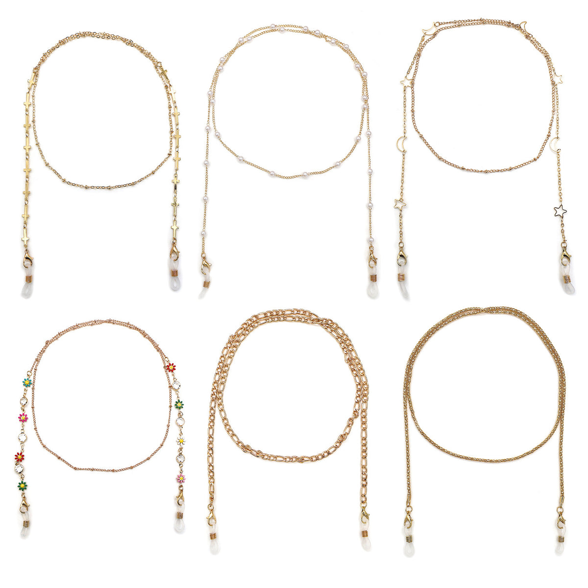 Elegante kreuzverzierte Brillenband Brehn
