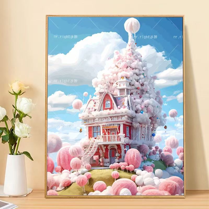 Skurrile Fantasy Landschaft Kunst Leinwand Brehn
