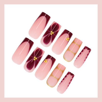 Kunstnagelset mit eleganten Farbverlauf und filigranen Verzierungen Brehn