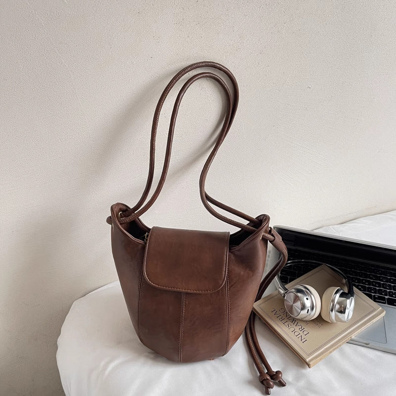 Bohemian Leder Eimer Tasche Brehn