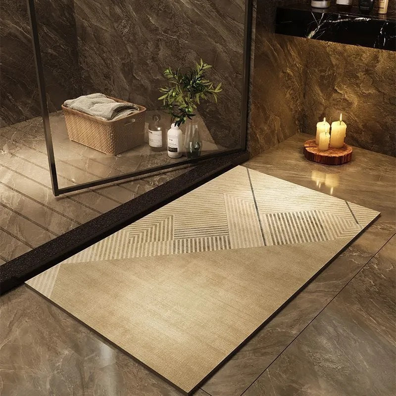 Moderne geometrische Badmatte Brehn