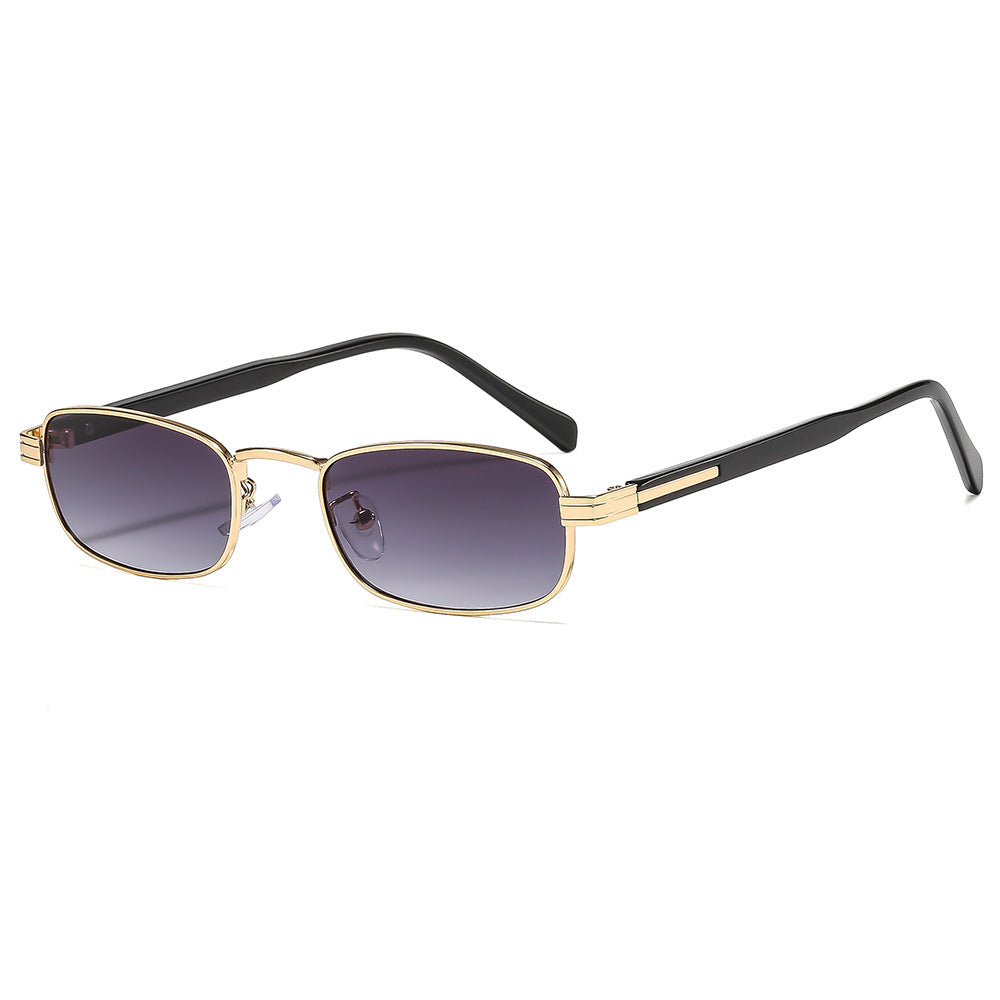 Damen modische Sonnenbrille mit stilvollem Metallrahmen und orangefarbenen Gläsern Brehn