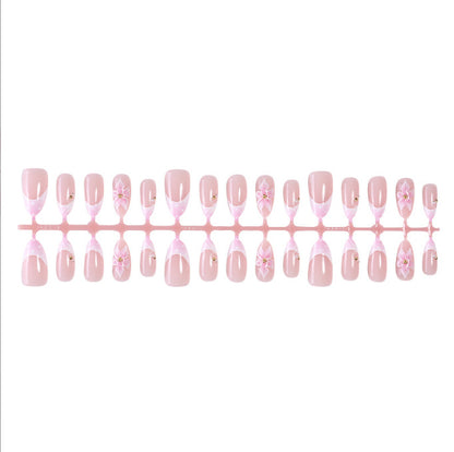 Elegantes florales Design Press-On-Nagelset Brehn