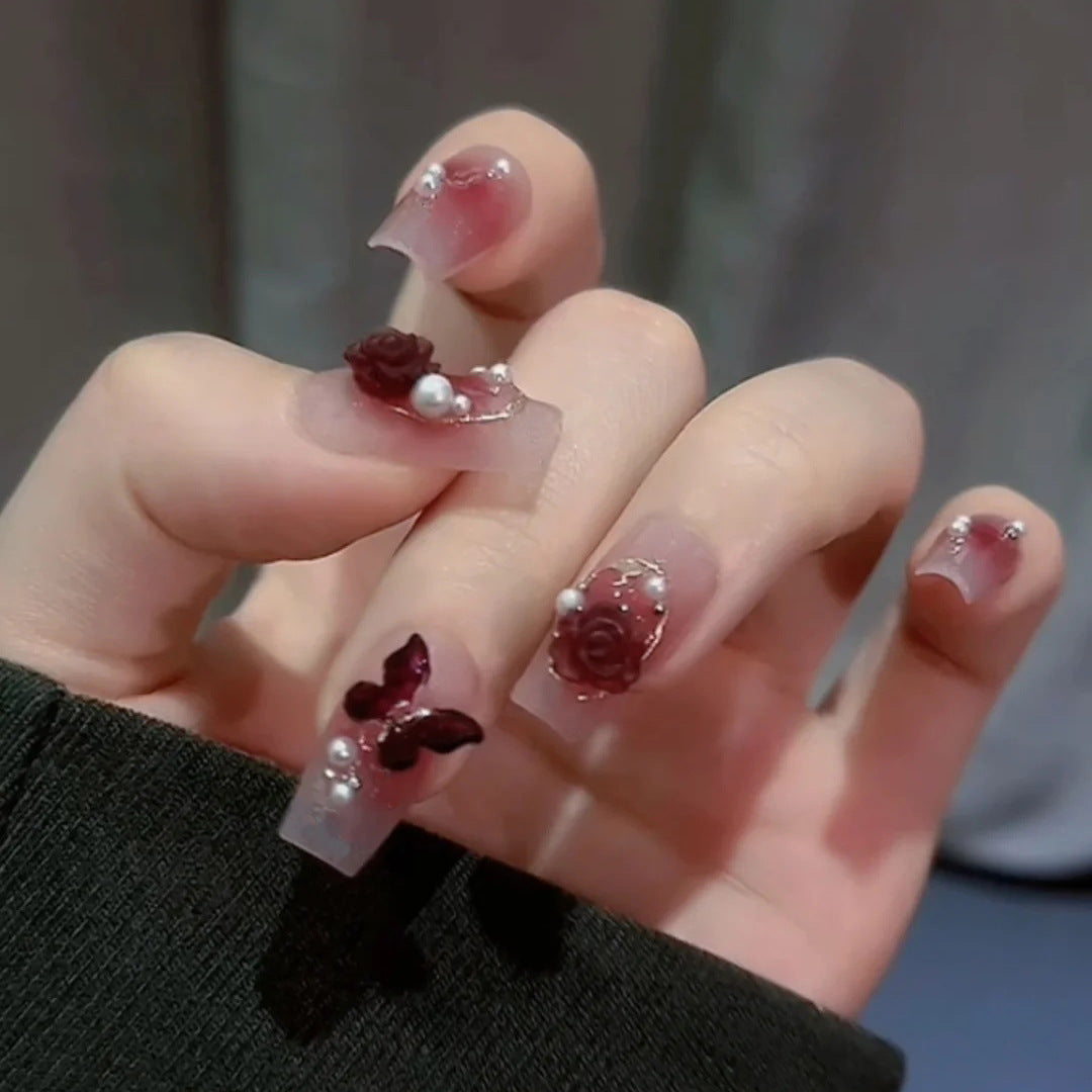 Glitzernde Kunstfingernägel mit Mond- und Sternmotiven Brehn