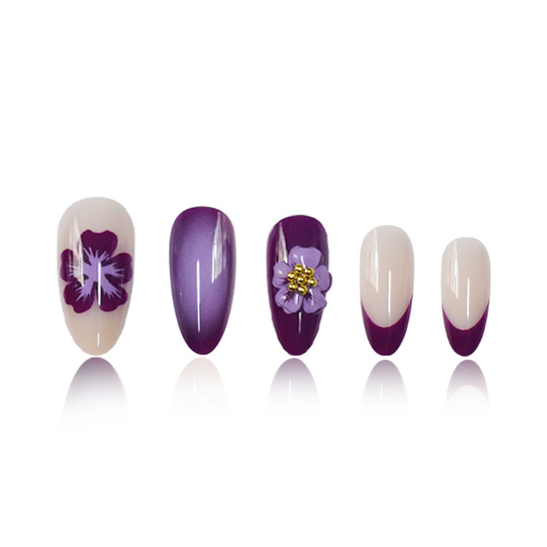 Florale 3D Press-On Nagelverlängerungen Brehn