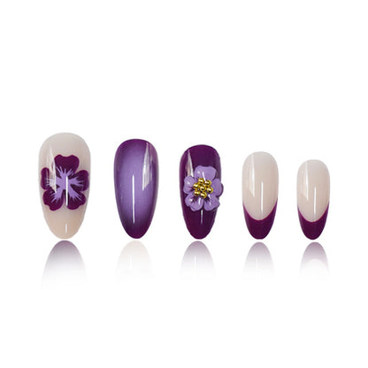 Florale 3D Press-On Nagelverlängerungen Brehn