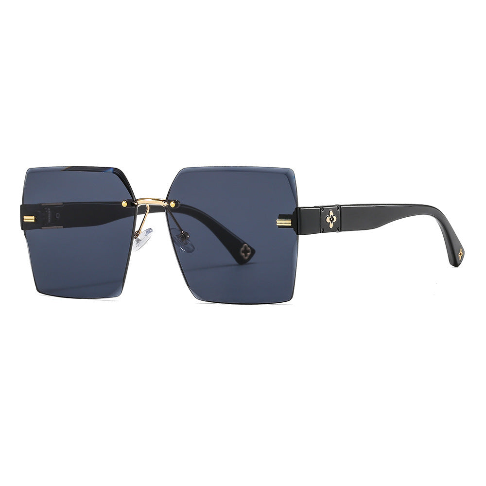 Damen Designer-Sonnenbrille mit auffälligem geometrischen Rahmen Brehn