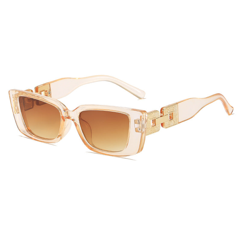 Übergroße quadratische Sonnenbrille mit glamourösem Akzent Brehn