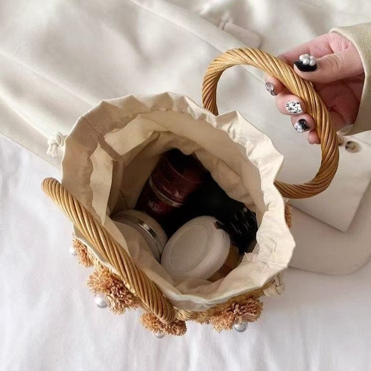 Raffinierte Handtasche mit Perlenapplikationen Brehn