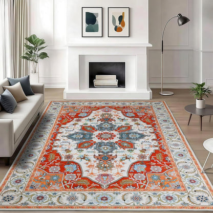 Vintage-inspirierter floraler Teppich