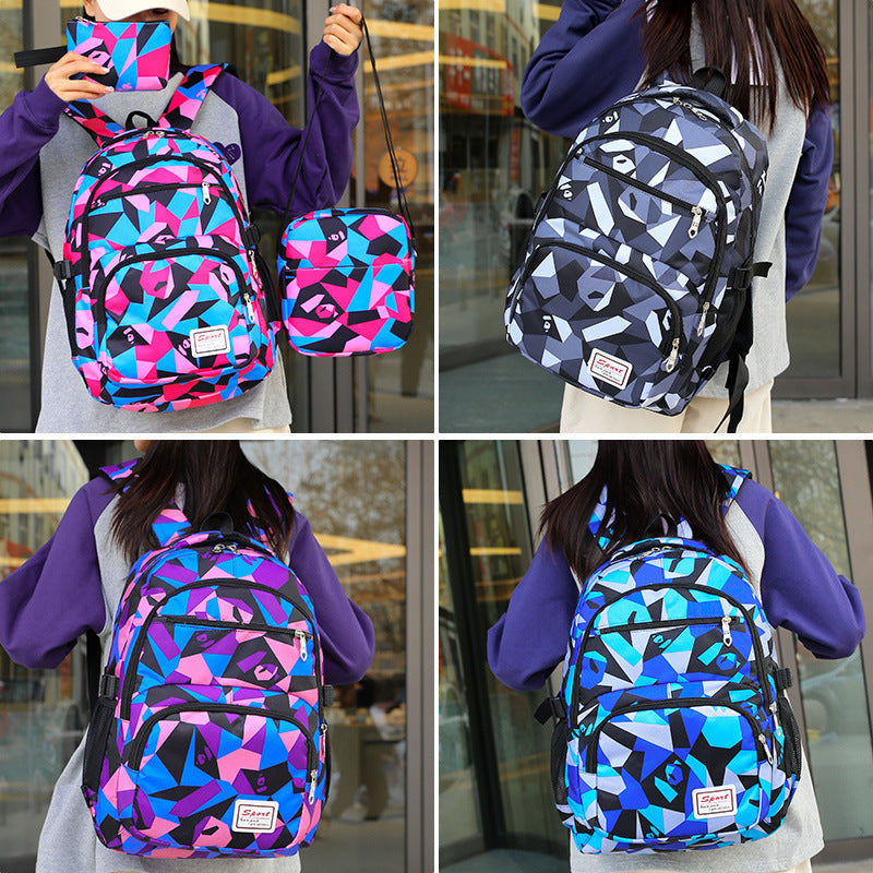 Vielseitiges Rucksack-Set mit Kreativen Geometrischen Mustern Brehn