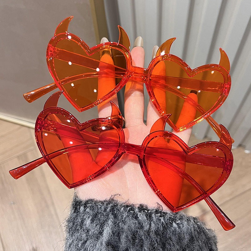 Damen kreative Herzform Sonnenbrille Brehn