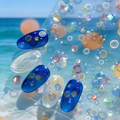 Bubble Effekt Nagelkunst Aufkleber