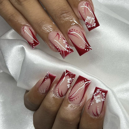 Elegante florale Acryl-Nagelkunstverlängerungen Brehn 1789713557