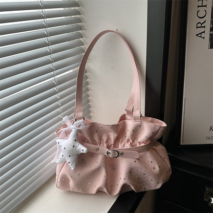 Stern-VERZIERTE RüSCHEN-Handtasche