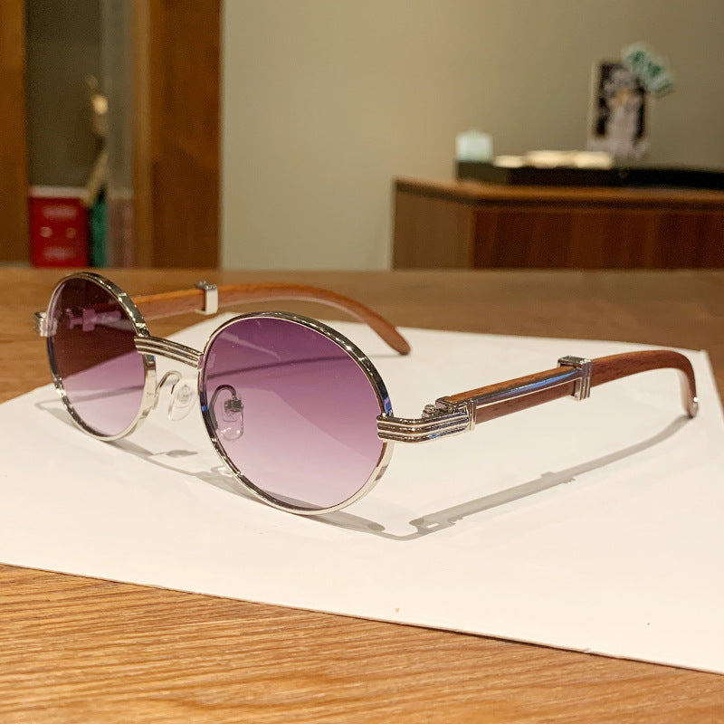 Damen Vintage-Style Sonnenbrille mit Holz-Innengestell Brehn