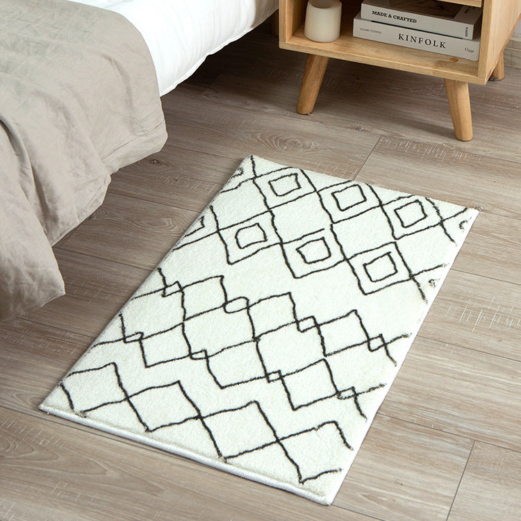 Weicher Hochflor-Badematten-Teppich mit Berber‑inspiriertem Rhombenmuster Brehn