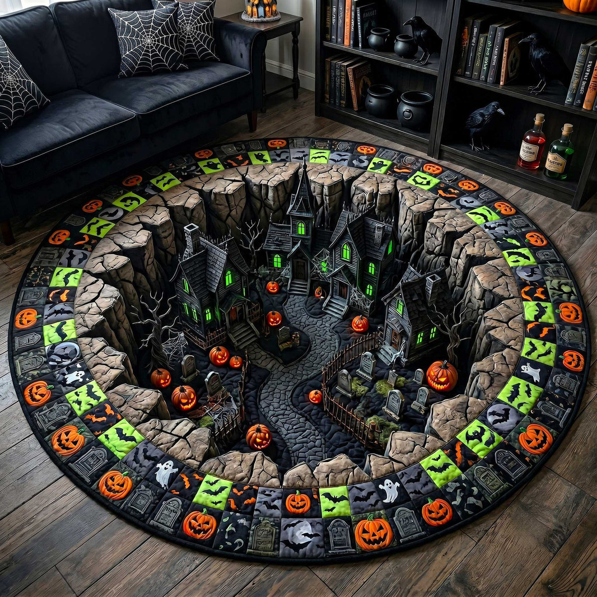 Halloween-inspirierter dekorativer Teppich