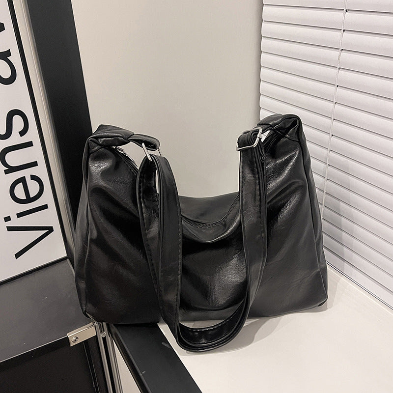 Lässige Faux-Leder Hobo-Tasche