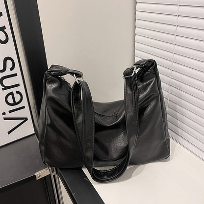 Lässige Faux-Leder Hobo-Tasche