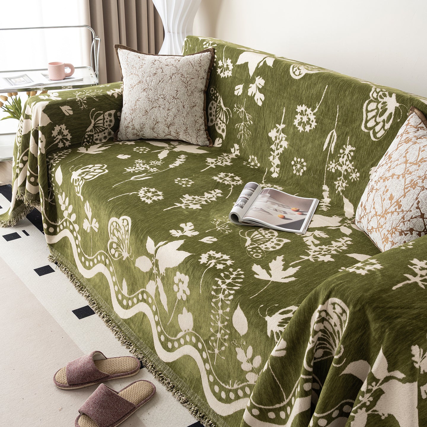 Blumenmuster Couchdecke Bezüge