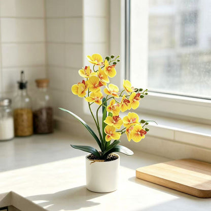 Lebensechte Künstliche Orchideen Pflanze Arrangement für Dekorative Dekoration