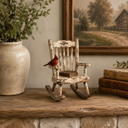 Dekorative Miniatur Schaukelstuhl Figur Brehn