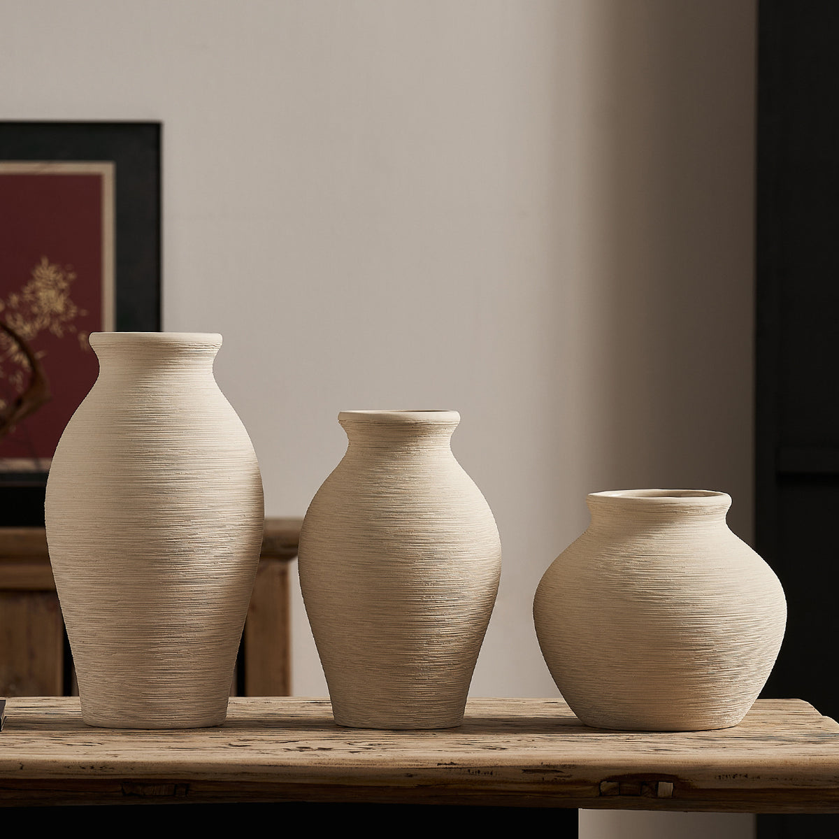 Elegante Keramikvase mit strukturiertem Design Brehn