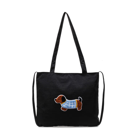 Niedliche Cartoon-Hund-Themen-Leinen-Tasche